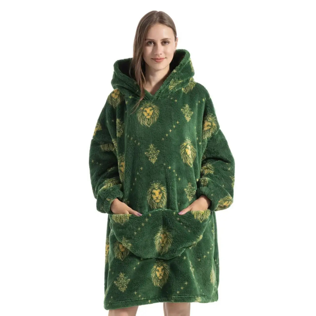 Wolkenweich – Sherpa-Hoodie-Decke mit Ärmeln