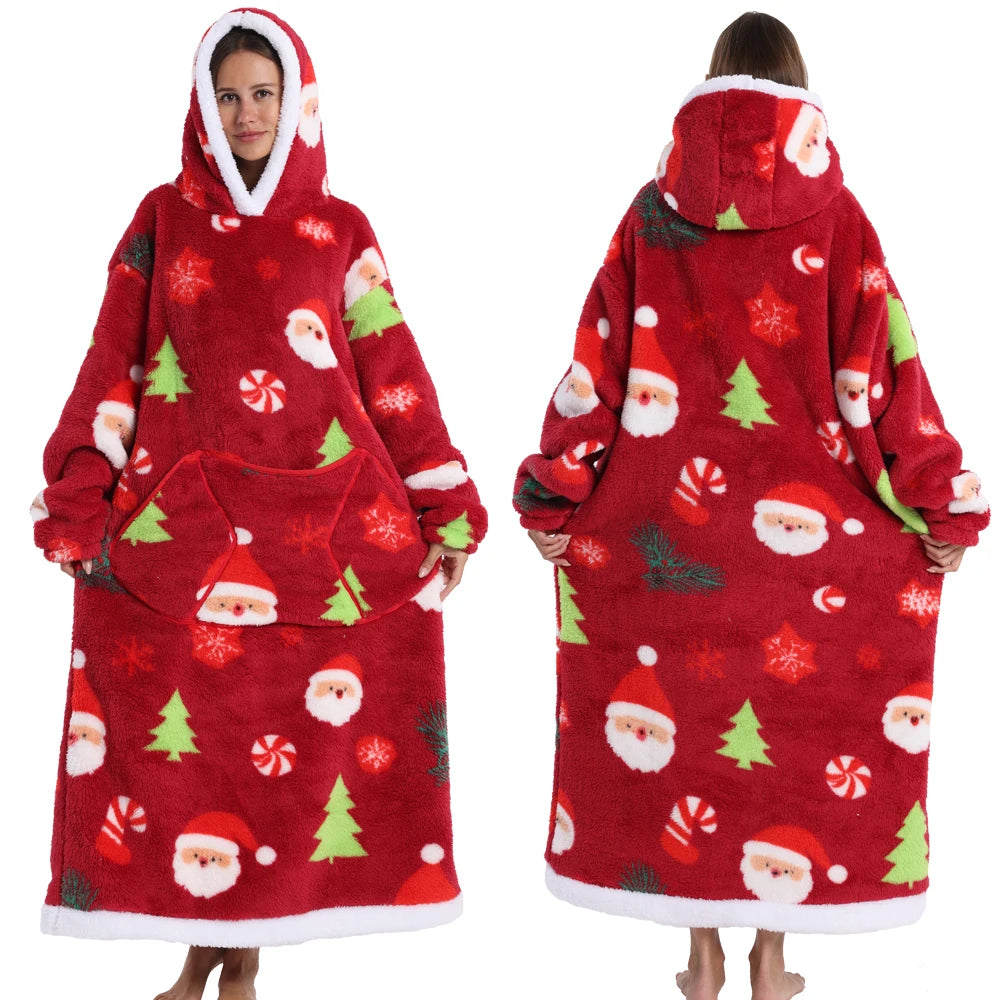Spooky Snuggle – Hoodie-Decke mit Ärmeln