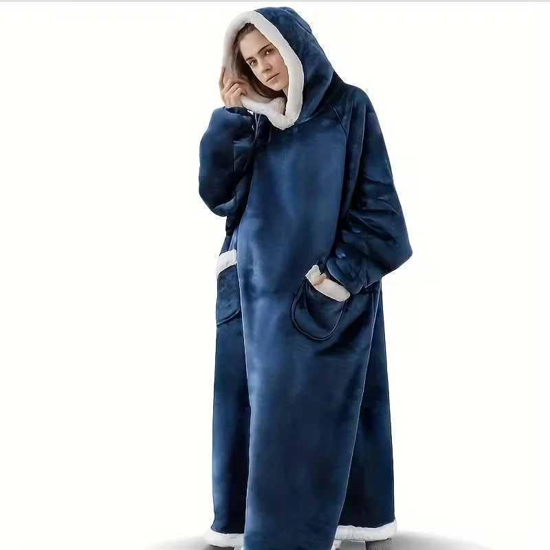Kuschelexpress – Extralange Flanell-Hoodie-Decke