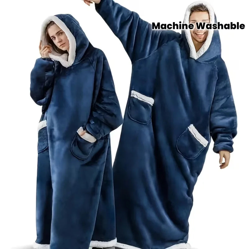 Kuschelexpress – Extralange Flanell-Hoodie-Decke