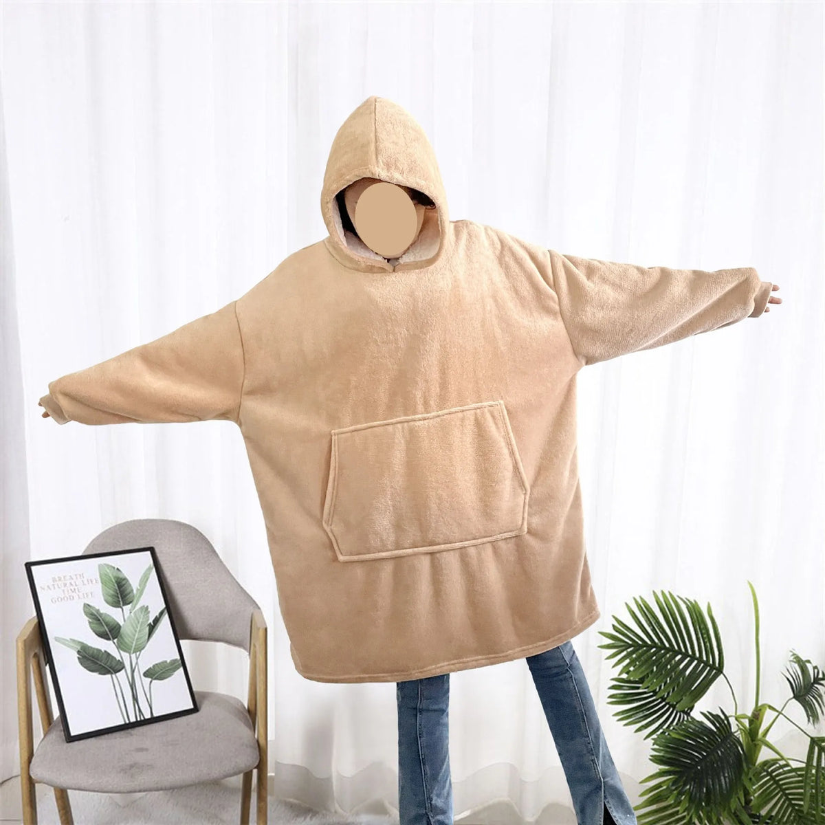 Kalt-draußen-Kokon – Warmer Lounge-Hoodie