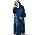Winterwolke – Extralange Flanell-Hoodie-Decke
