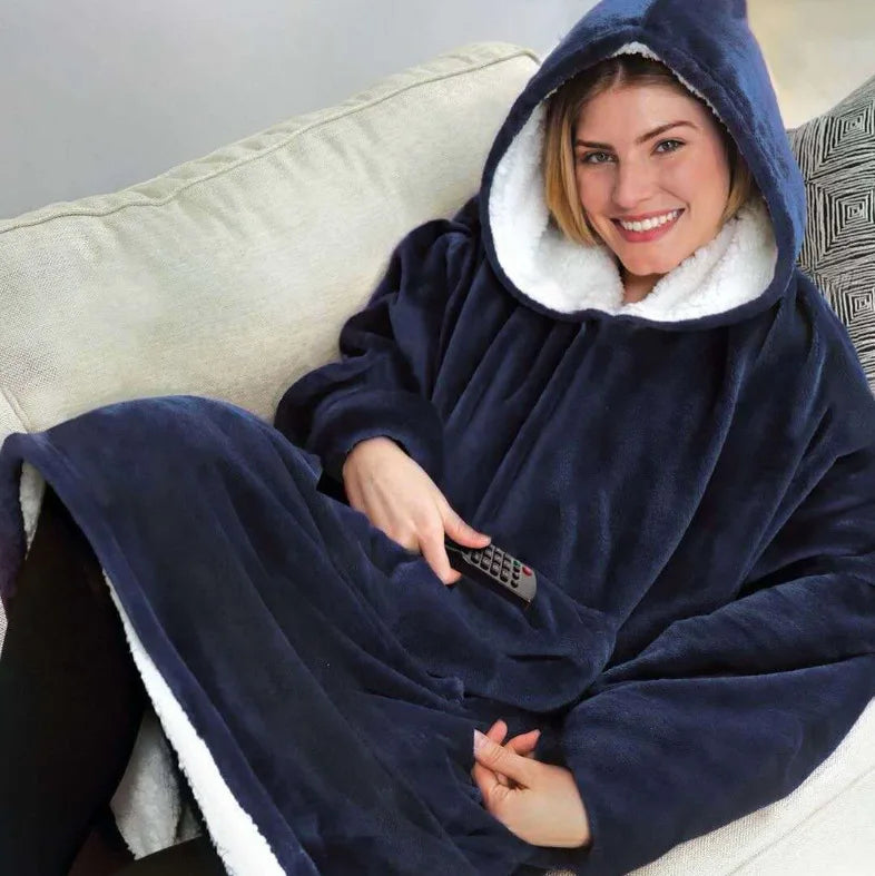 Kalt-draußen-Kokon – Warmer Lounge-Hoodie