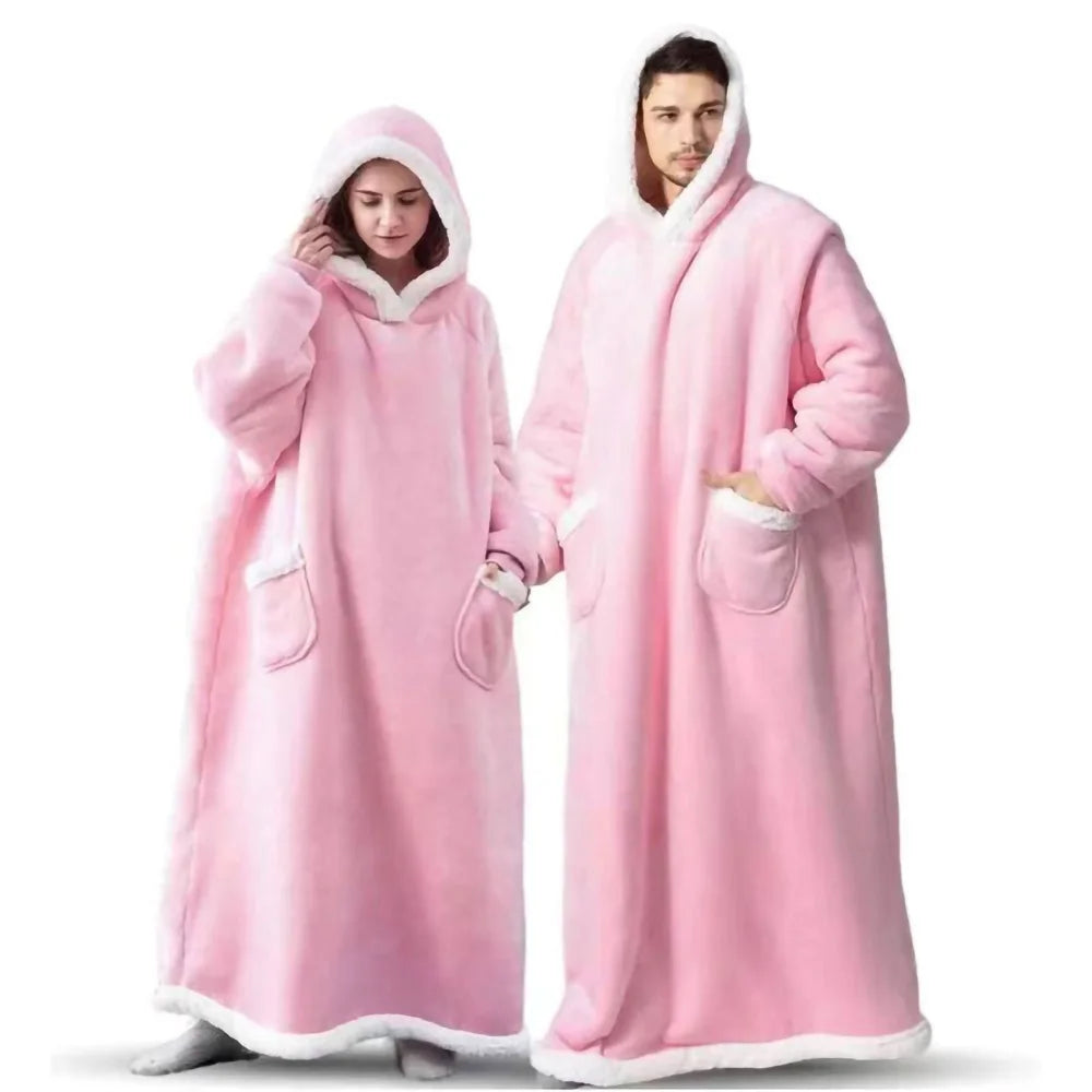 Frostküsschen – Flauschige Hoodie-Decke mit XL-Tasche
